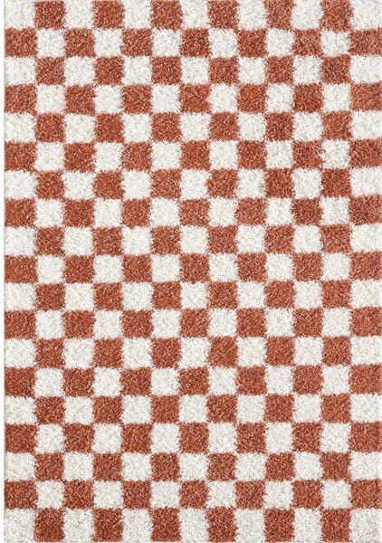Krémszínű-terrakotta színű szőnyeg 120x170 cm Grida – ESTE