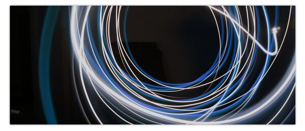 Kék vonalak képe (120x50 cm)