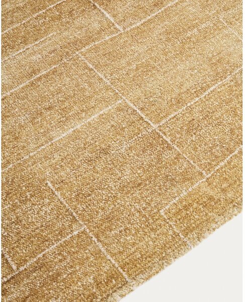 Mustársárga kézi szövésű szőnyeg 160x230 cm Eloda – Kave Home