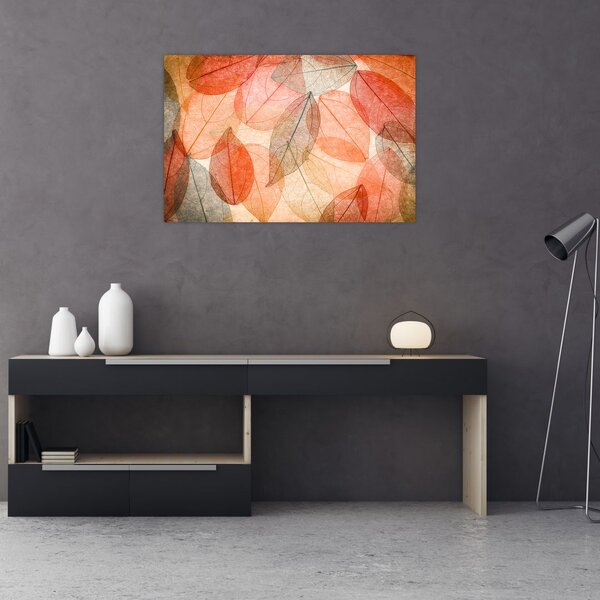 Festett őszi levelek képe (90x60 cm)