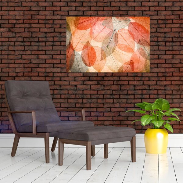 Festett őszi levelek képe (90x60 cm)