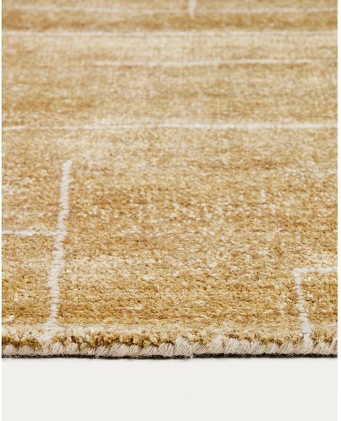 Mustársárga kézi szövésű szőnyeg 160x230 cm Eloda – Kave Home