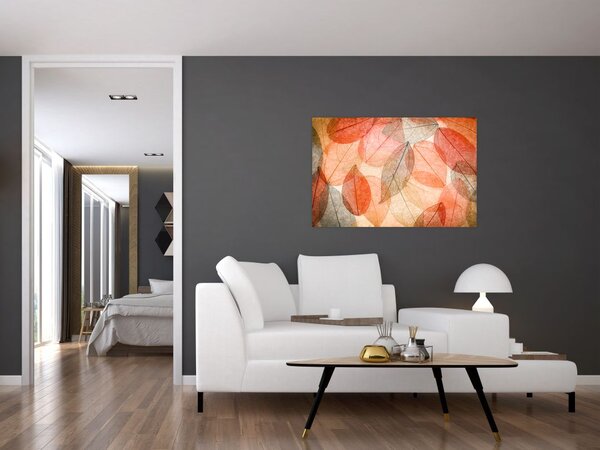 Festett őszi levelek képe (90x60 cm)