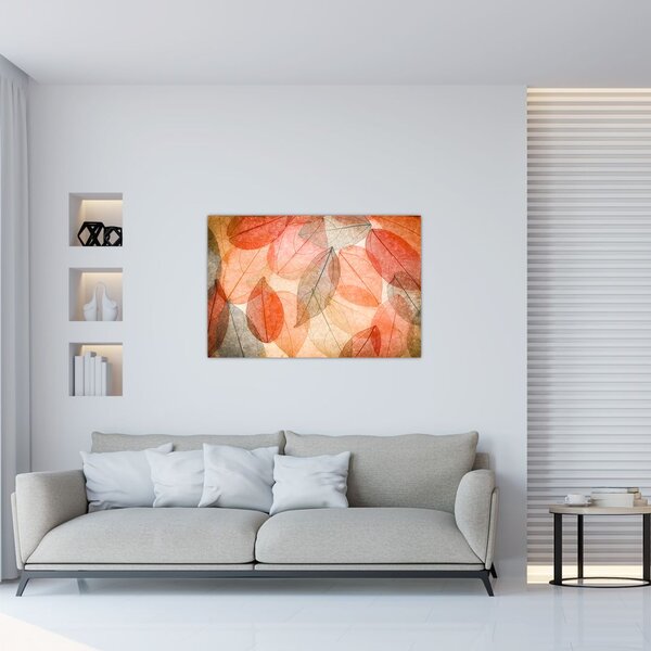 Festett őszi levelek képe (90x60 cm)