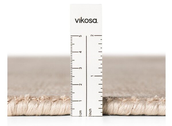Bézs kézi szövésű viszkóz kerek szőnyeg ø 120 cm Noemi – Vikosa