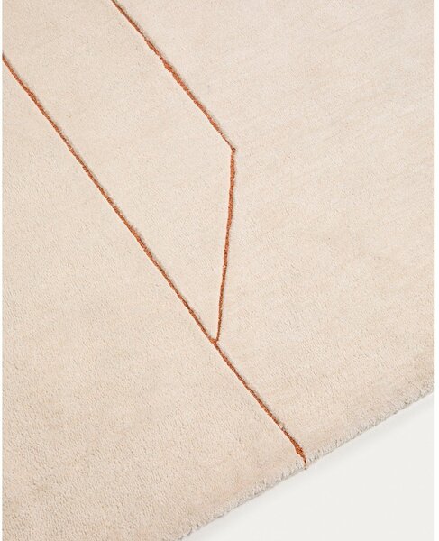 Krémszínű kézi szövésű szőnyeg 160x230 cm Delide – Kave Home