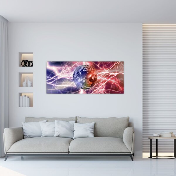 Kép - Földgolyó az áram alatt (120x50 cm)