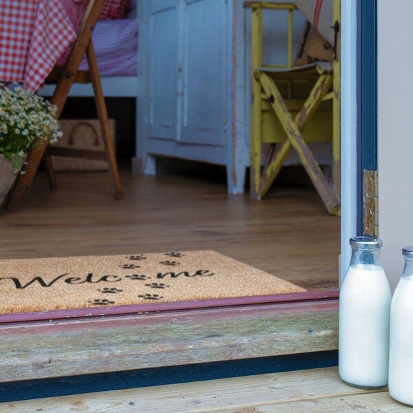 Kókuszrost lábtörlő 60x90 cm Welcome Paws – Artsy Doormats