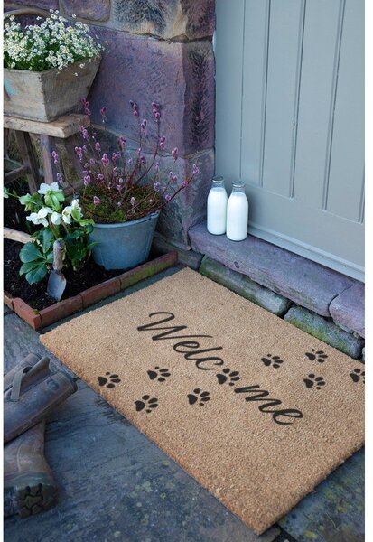 Kókuszrost lábtörlő 60x90 cm Welcome Paws – Artsy Doormats