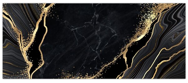 Az arany absztrakció képe (120x50 cm)