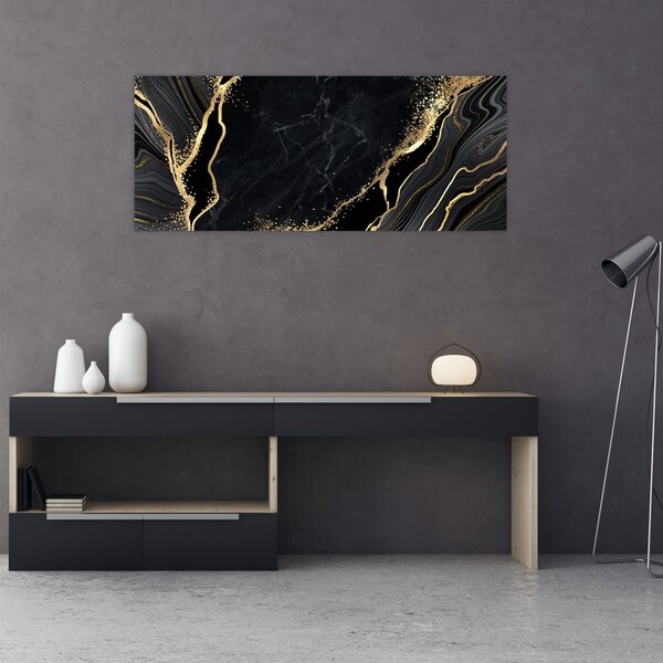 Az arany absztrakció képe (120x50 cm)