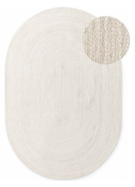 Krémszínű kétoldalas-kézi szövésű juta szőnyeg 160x230 cm Braided – Hanse Home