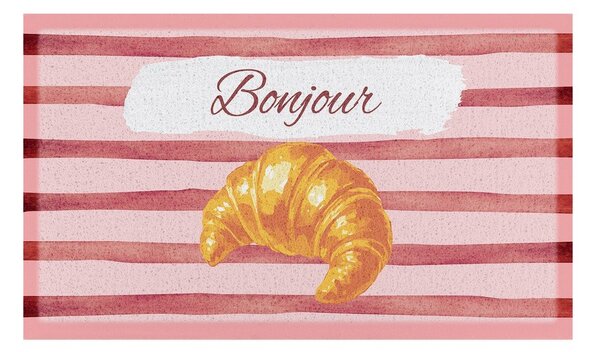 PVC lábtörlő 40x70 cm Croissant Bonjour – Artsy Doormats