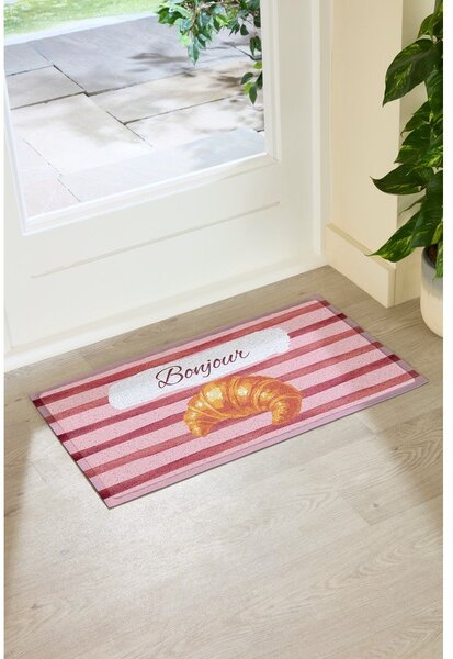 PVC lábtörlő 40x70 cm Croissant Bonjour – Artsy Doormats