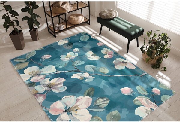 Kék mosható szőnyeg 50x80 cm Bloom – Vitaus