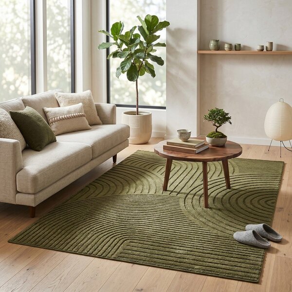 Sötétzöld szőnyeg 120x170 cm Whirl – ESTE