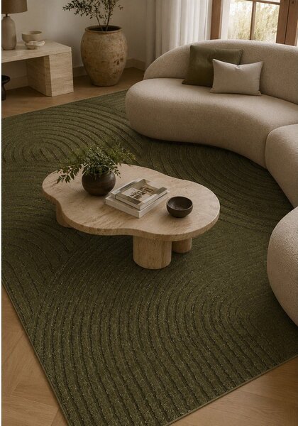 Sötétzöld szőnyeg 120x170 cm Whirl – ESTE