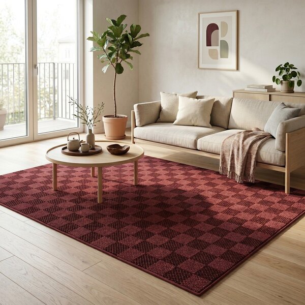 Borvörös szőnyeg 120x170 cm Mosaic – ESTE