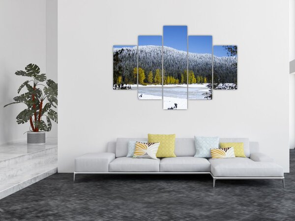 Kép - havas hegyek télen (150x105 cm)