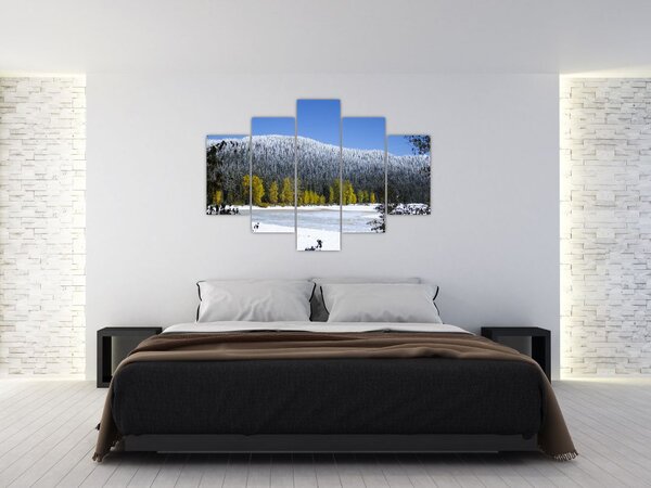 Kép - havas hegyek télen (150x105 cm)