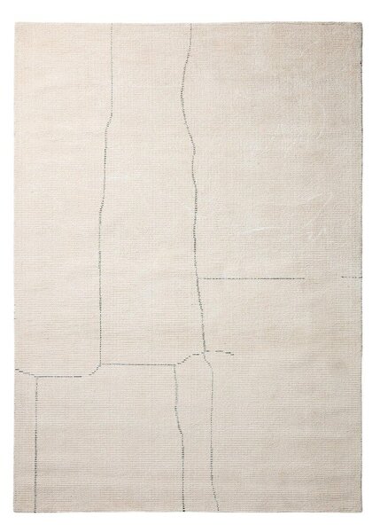 Krémszínű kézi szövésű szőnyeg 200x300 cm Lisdan – Kave Home