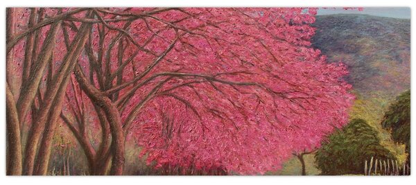 Virágzó fák képe (120x50 cm)
