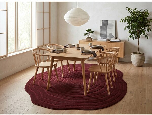 Borvörös szőnyeg 160x230 cm Pebble – ESTE