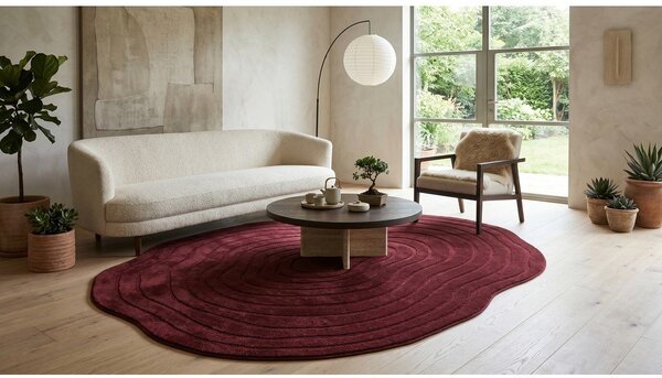 Borvörös szőnyeg 160x230 cm Pebble – ESTE