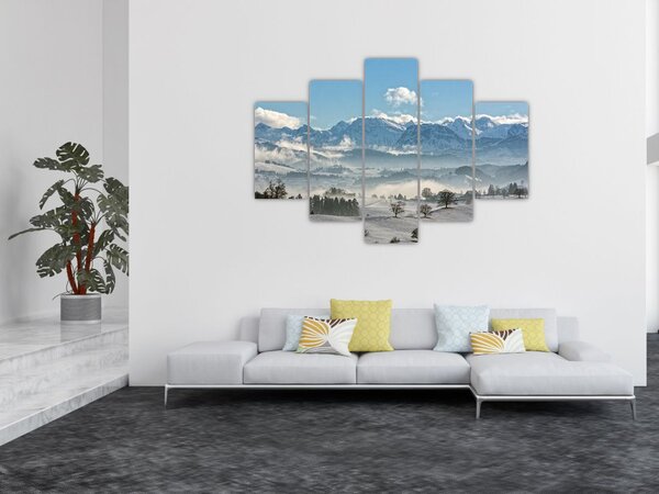 A havas hegyek képe (150x105 cm)