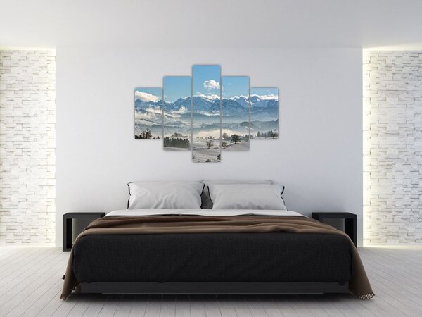 A havas hegyek képe (150x105 cm)