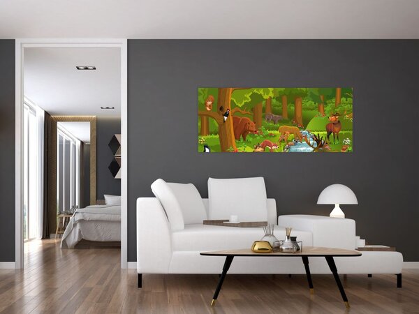 Gyermek kép állatokkal (120x50 cm)