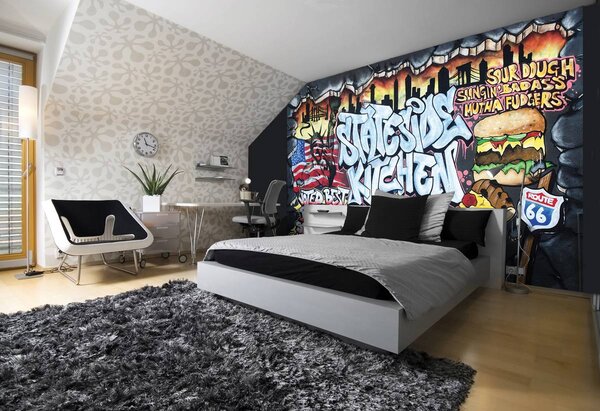 Fotótapéta - Legjobb hamburger - Graffiti (152,5x104 cm)