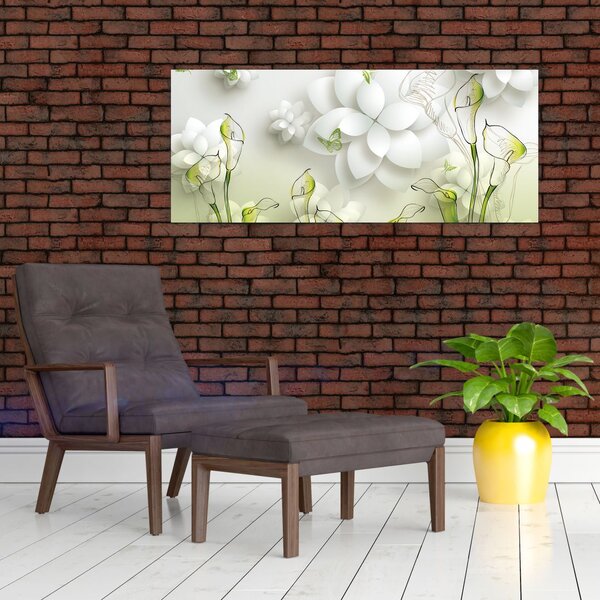 Kép virággal (120x50 cm)