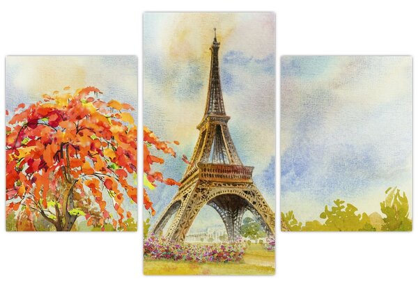 Festett kép az Eiffel-torony (90x60 cm)