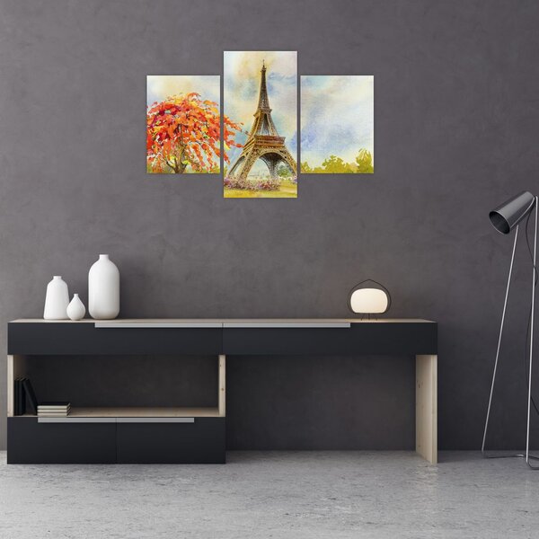 Festett kép az Eiffel-torony (90x60 cm)