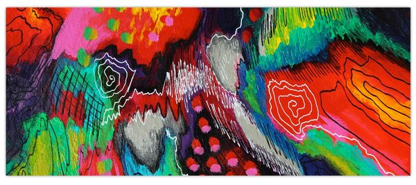 Absztrakt kép - színek (120x50 cm)