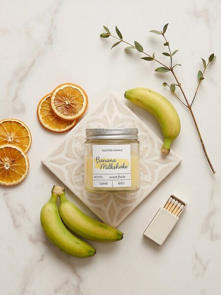 Sinsay - Illatos gyertya Banana Milkshake - világossárga