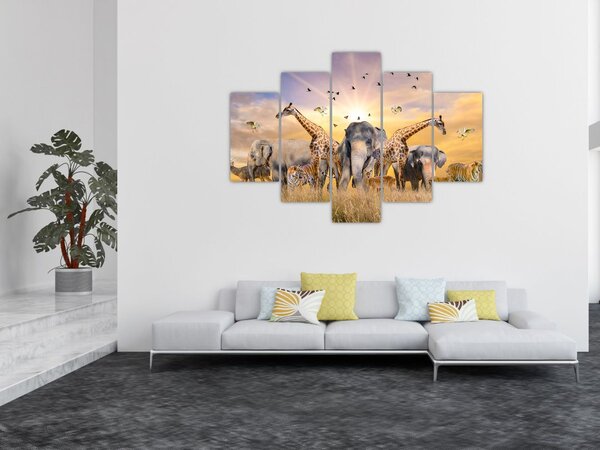Kép - Afrikai állatok (150x105 cm)