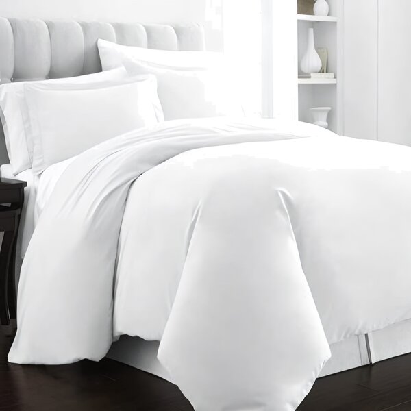 Deluxe Fehér pamut ágyneműhuzat TiaHome - 1x Párna 90x70cm, 1x Paplan 140x200cm