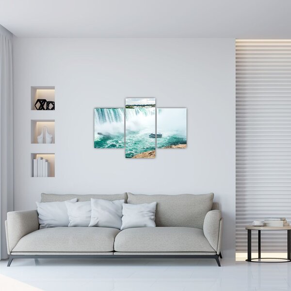 Vízesések hajóval képe (90x60 cm)