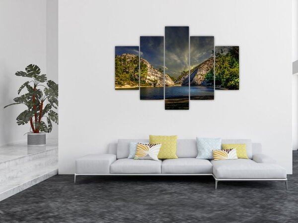 Tájkép tóval (150x105 cm)