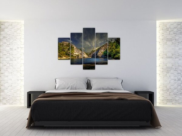 Tájkép tóval (150x105 cm)