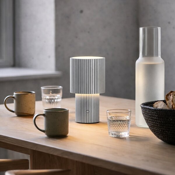 Asztali lámpa Herstal, Iluma, dimmable, Fémes, Nappali, Alumínium, Modern