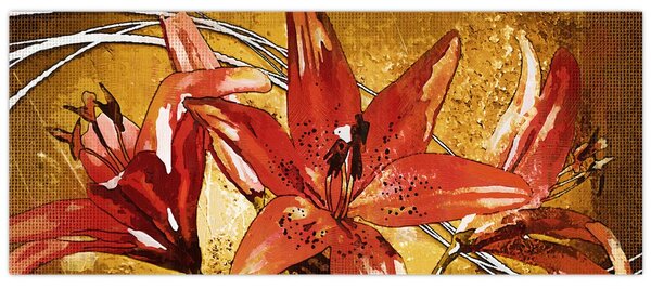 Kép a liliomvirágokról (120x50 cm)