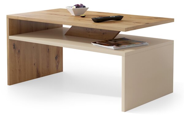 Mazzoni PRIMA Artisan Tölgy/Bézs - MODERN DOHÁNYZÓASZTAL
