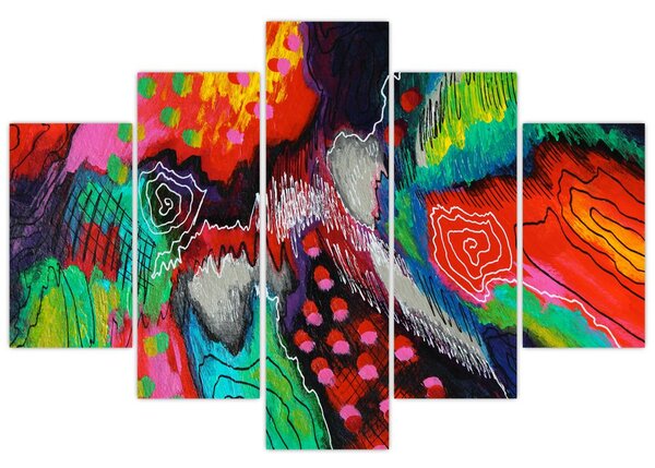 Absztrakt kép - színek (150x105 cm)