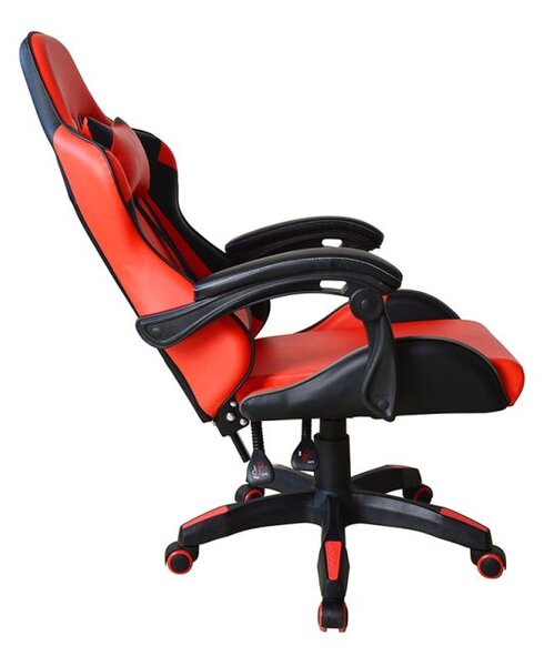 Ergonómikus irodai szék párnákkal fekete-piros