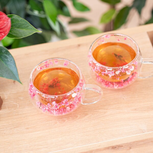 4Home Hot&Cool Blossom thermo cappuccino pohár, 270 ml, 2 db