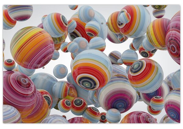 Festett gömbök képe (90x60 cm)