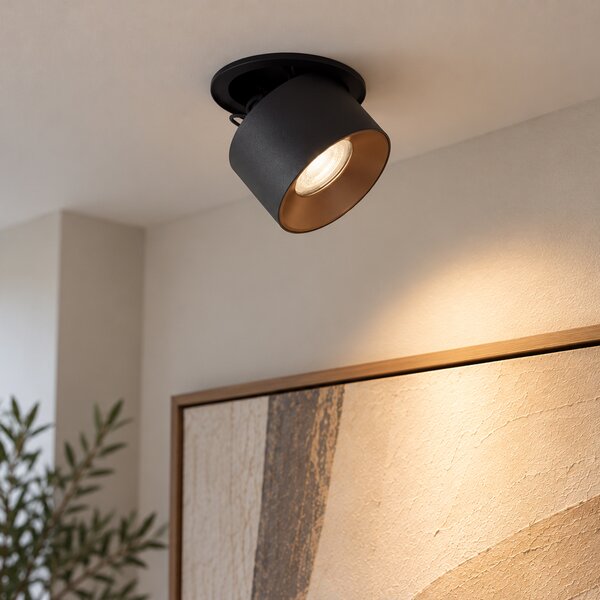 Modern süllyesztett spotlámpa fekete GU10 50mm - Echo
